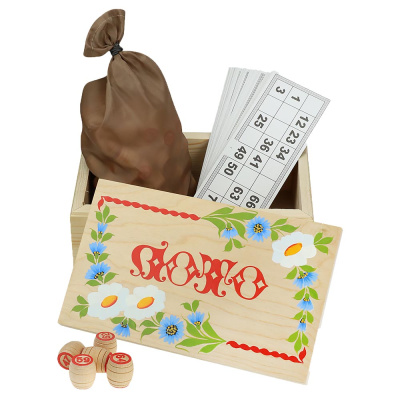 Настольная игра Русское Лото в деревянном сундучке Miland ИН-3551 1